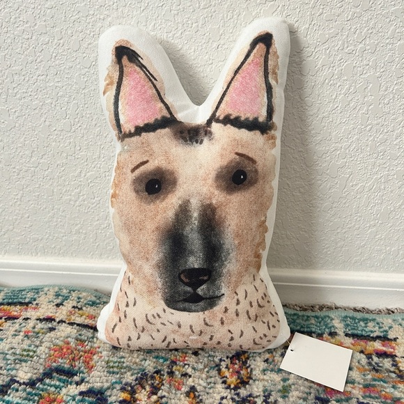 German Shepherd, Dog Face Plush Pillow- NWT - Picture 4 of 8